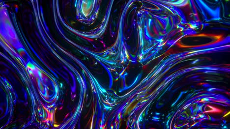 fondo animado abstracto colorido. el movimiento de una superficie de vidrio transparente multicolor. movimiento activo del efecto líquido. arte conceptual. gradiente arco iris. bucle sin costuras 3d render