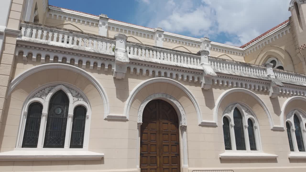 The historic Saint Francis of Assisi Church in Casco Viejo, Panama, on a sunny afternoon