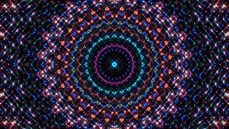 hermoso caleidoscopio abstracto que brilla, una luz radiante que regula los movimientos sutiles