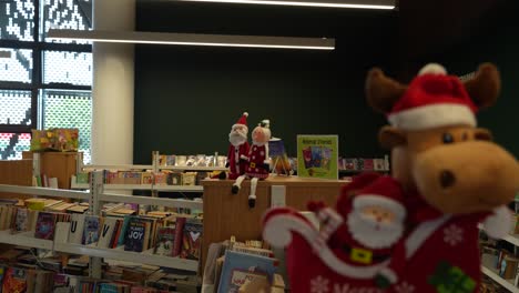 christmas decoration in the interior of a library of new zealand