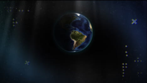animación del patrón que se mueve sobre el globo