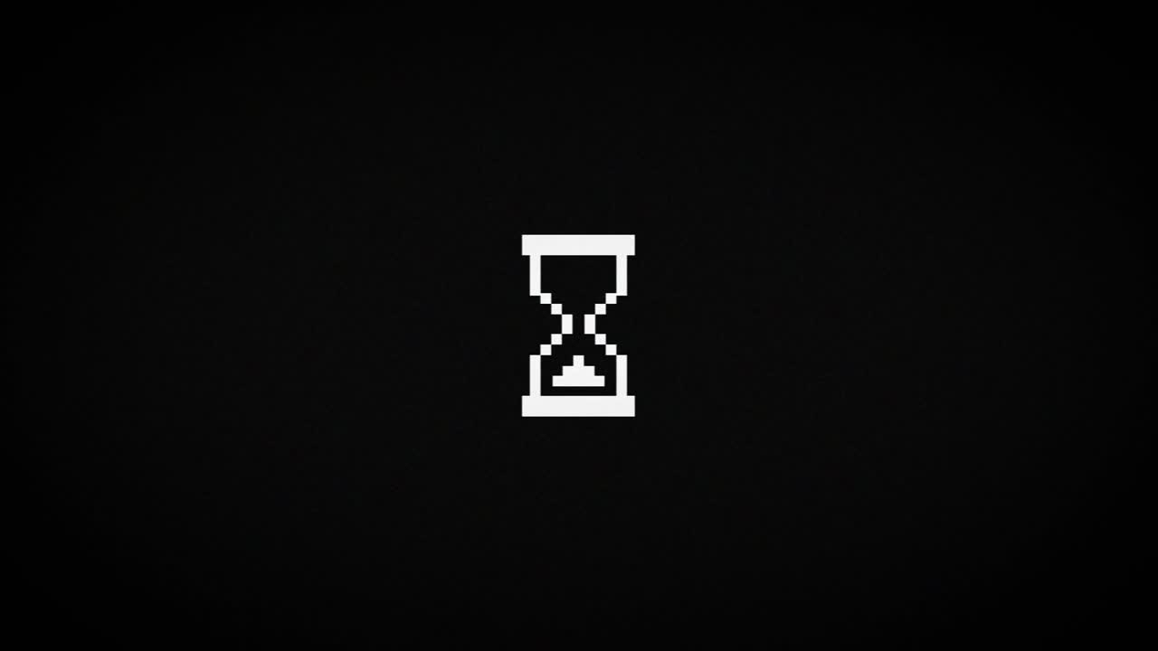 old busy cursor on computer screen