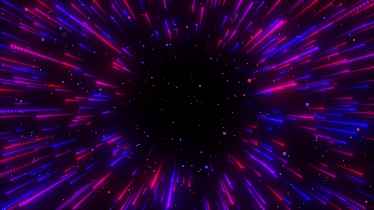 Abstract Motion Background with Glowing Neon Light Streaks