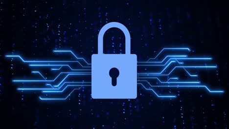 icona di blocco di sicurezza informatica