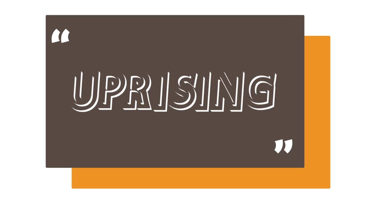 Banner with the word Uprising