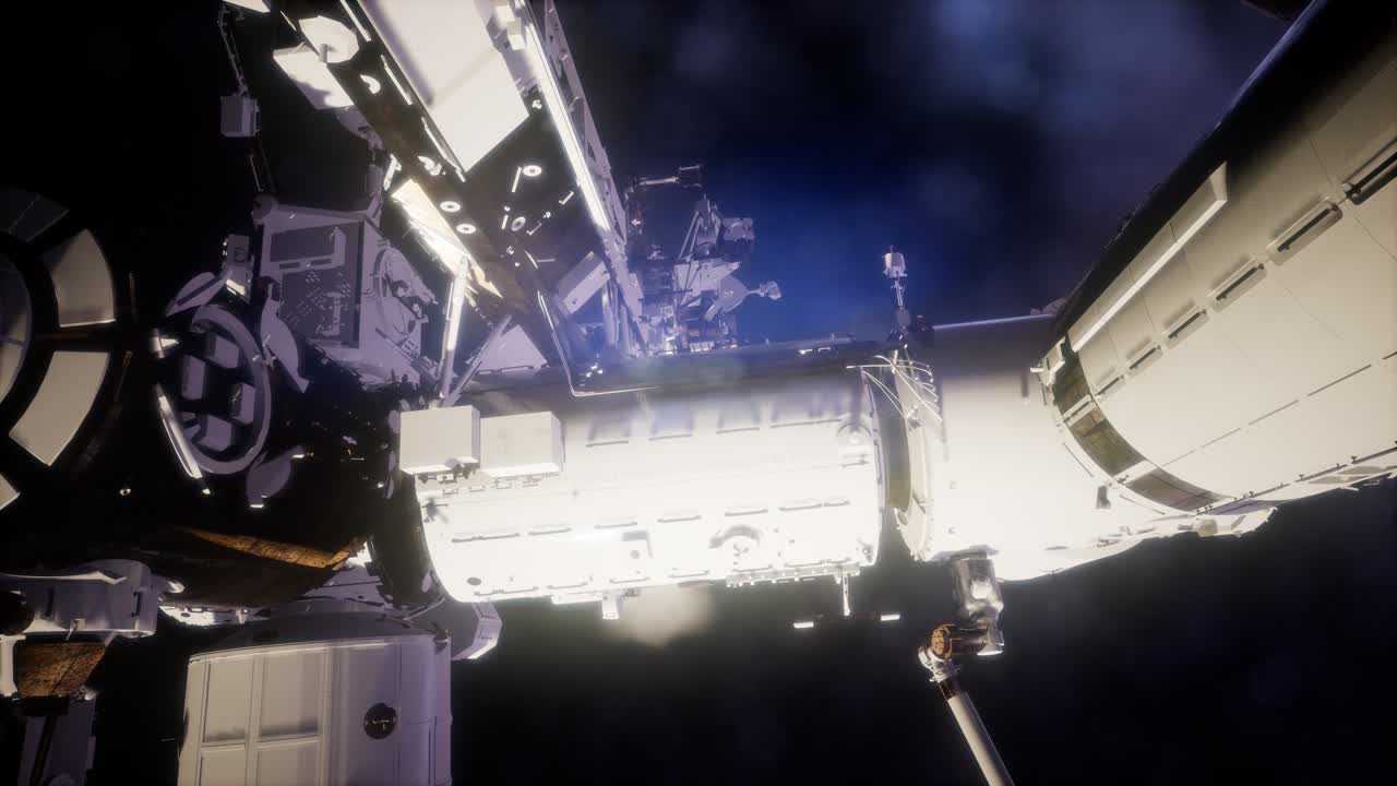 Stazione spaziale internazionale nello spazio