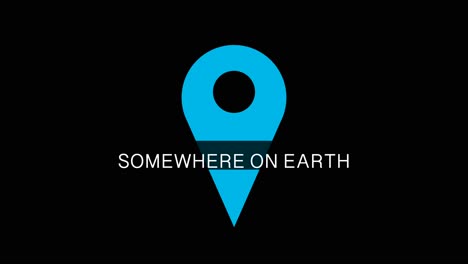 somewhere on earth location logo animation