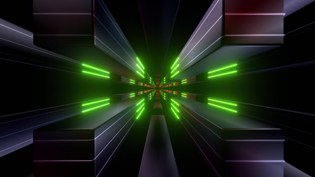 Futuristic Glowing Tunnel Perspective