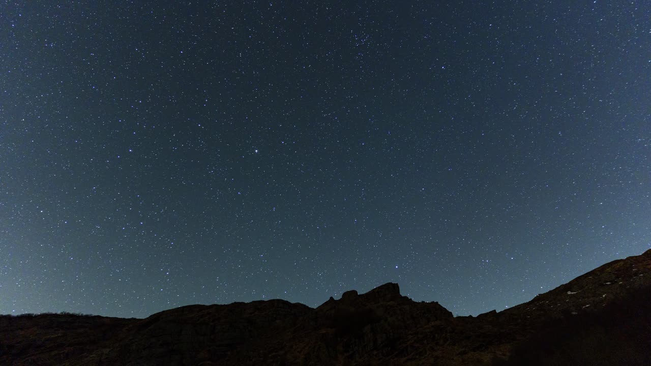 Night Time Lapse in the Dolomite Alps, mountain range in northeastern Italy, landscape of stars and sky above
