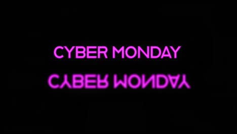 Cyber-Monday-Auf-Schwarzem-Hintergrund-4k