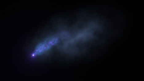 efecto de video de humo azul