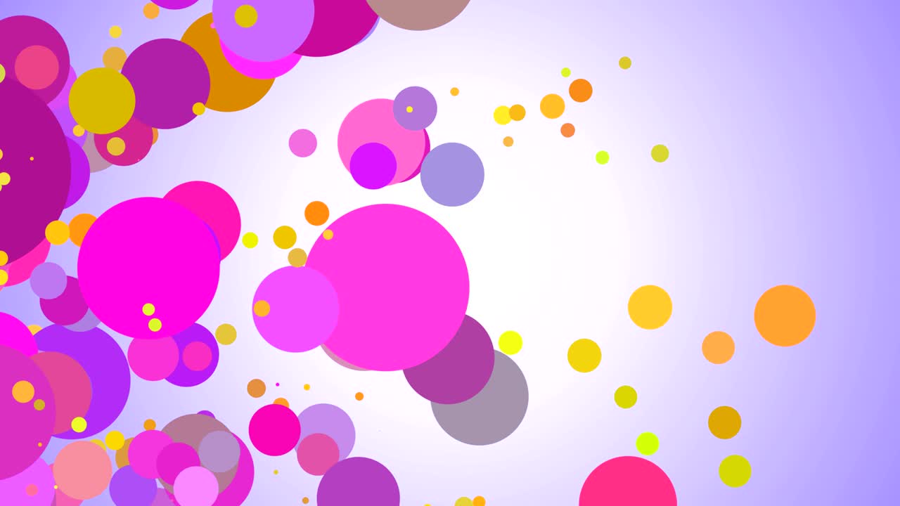 partículas grandes y coloridas flotando