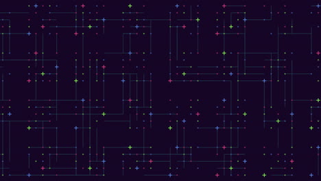 Colorful Dot Grid And Stars On A Dark Canvas