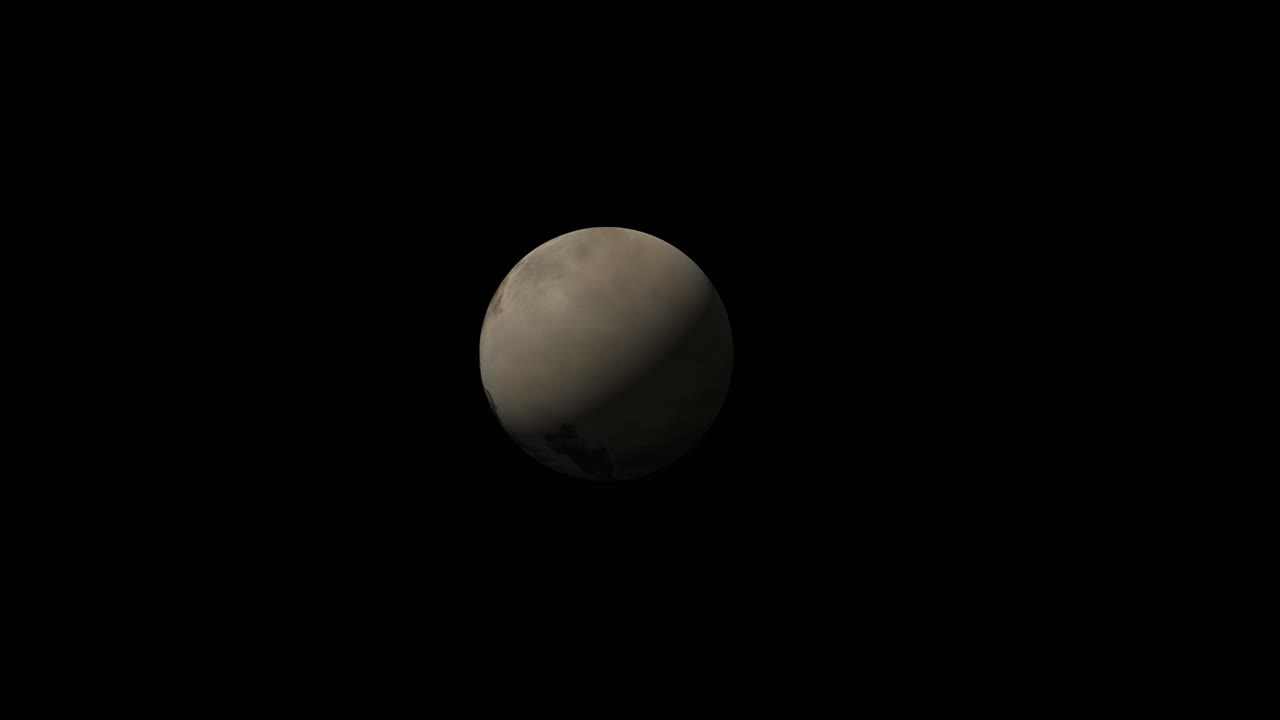 brownish planet on black background