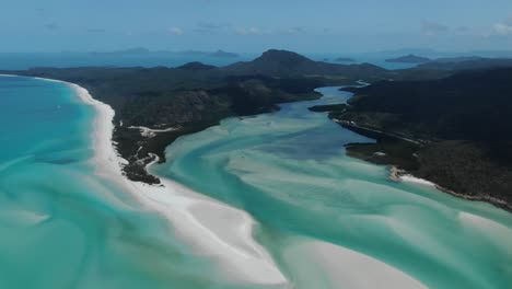 Erstaunliche-Höhenaufnahme-Des-Unglaublichen-Strandes-Von-Whitehaven-In-Queensland,-Australien