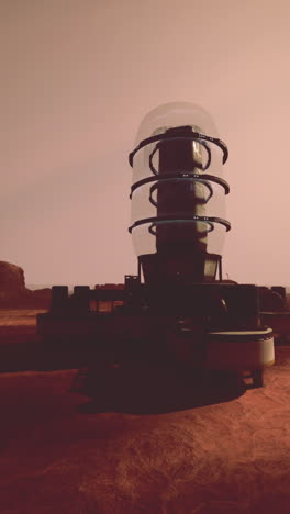 futuristic martian base