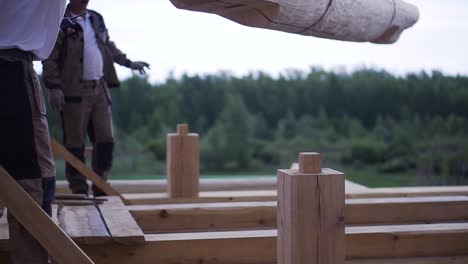 log house construction