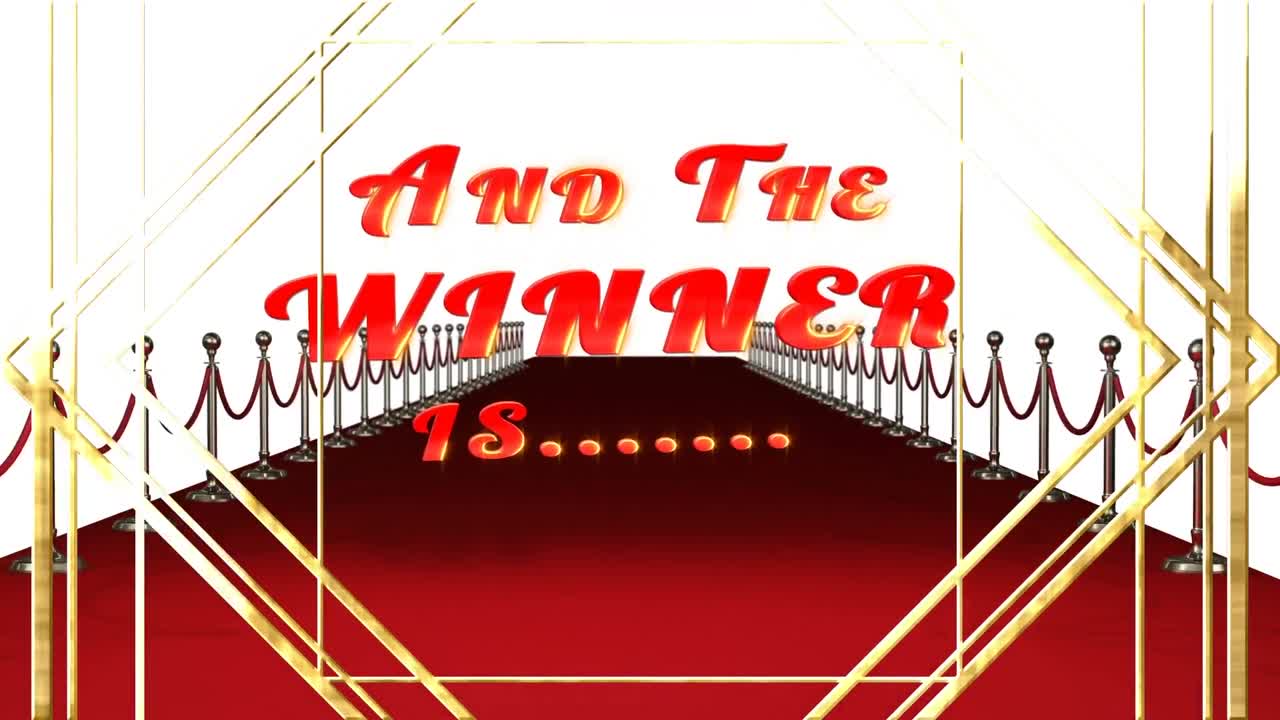 금색 패턴의 애니메이션과 텍스트와 승자는, 빨간 카 ⁇  장소,  ⁇ 색에 있습니다