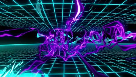 neon grid futuristic background