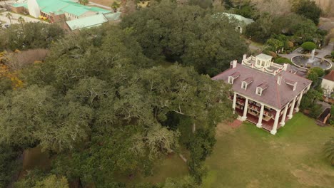 houmas house and garden aerial view reveal in darrow, louisiana