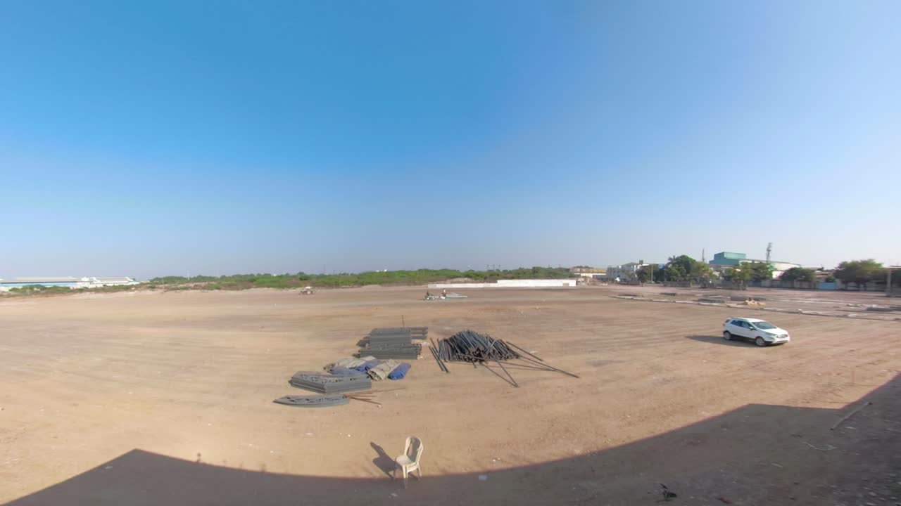 Workers Framing a New Home Construction Time-lapse, a time-lapse of contract workers putting together the frame to a new home construction during the daytime