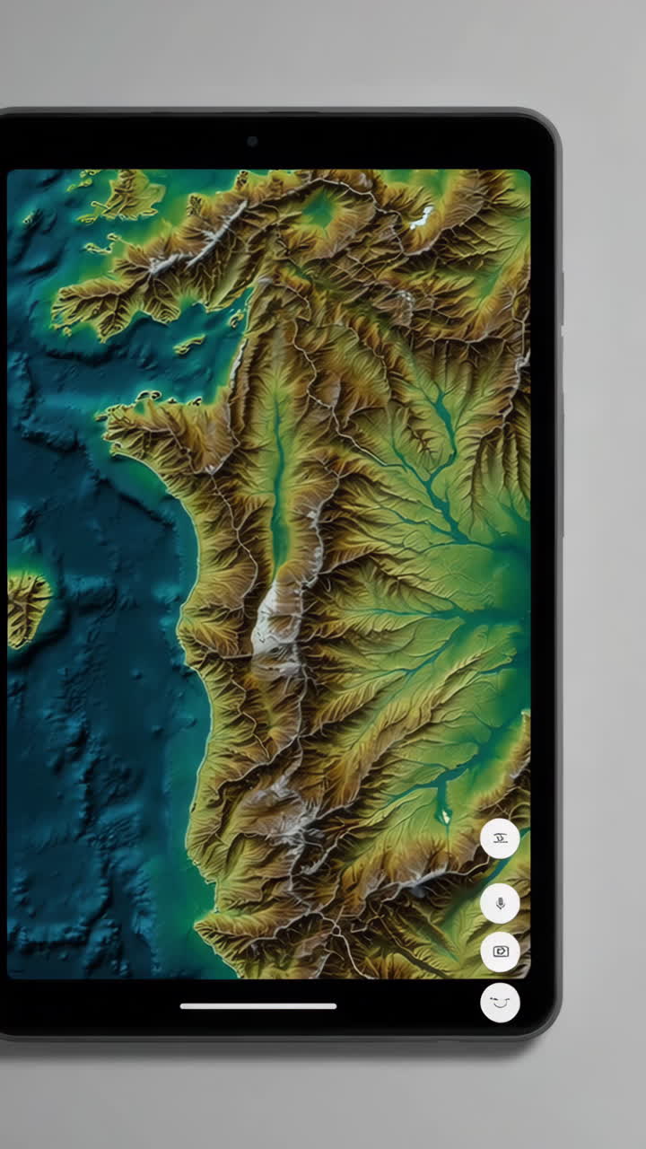 Digital Map Displayed on Tablet