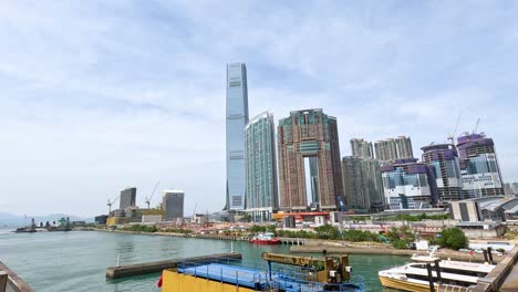 cityscape featuring harbor, buildings, and skyline