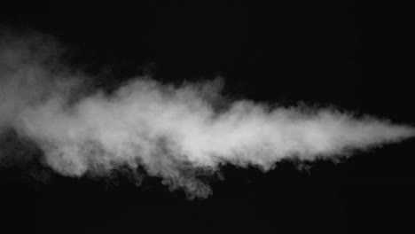 white water vapour on a black background. close-up shot 4k