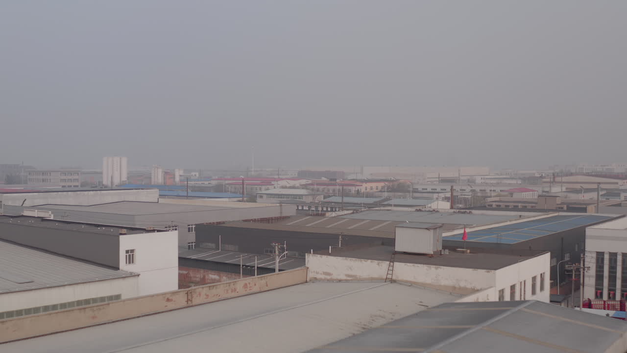 중국의 한 산업도시의 광활한 풍경