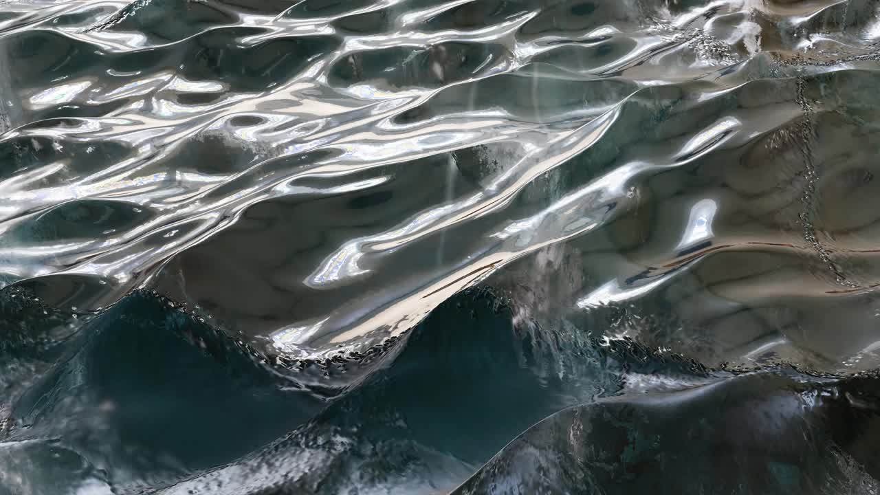 fascinantes ondas líquidas de mercurio de metal rodante - fondo sin fin sin fisuras en bucle