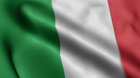 flag of italy - italian flag high detail - national flag italy wave pattern loopable elements - high resolution and high detailed fabric texture and endless loop stock video