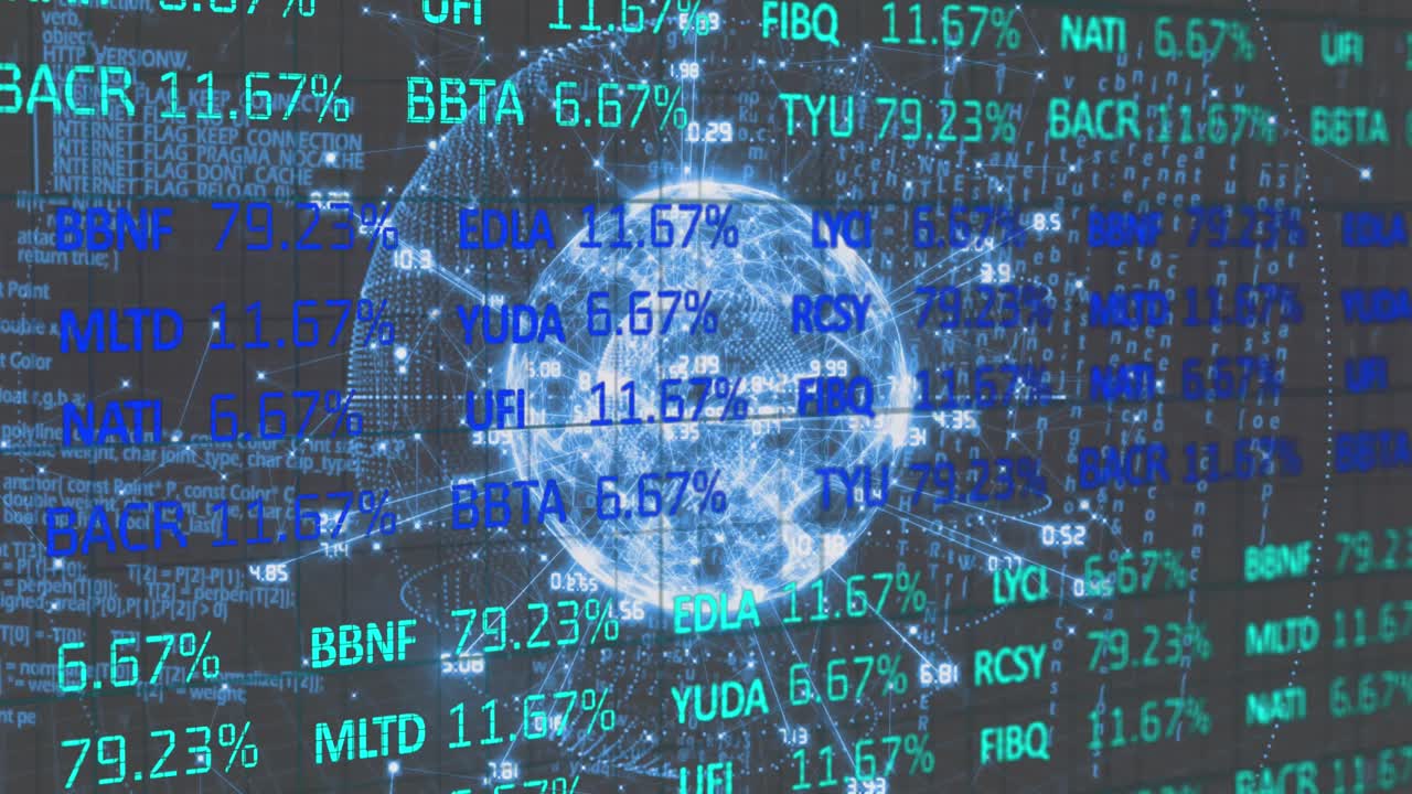 전 세계 데이터 프로세싱의 애니메이션