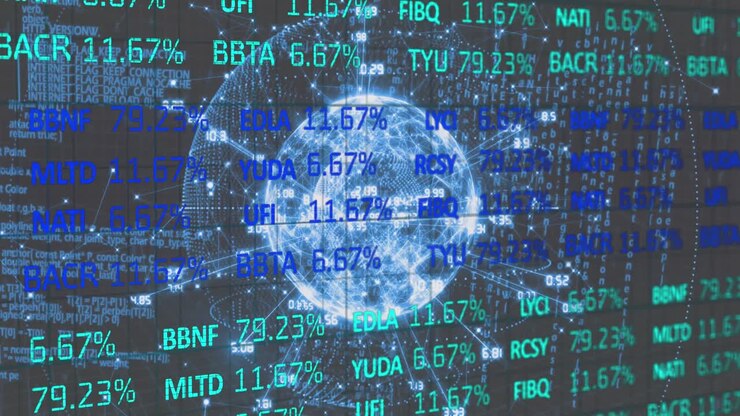 Animation of data processing over globe