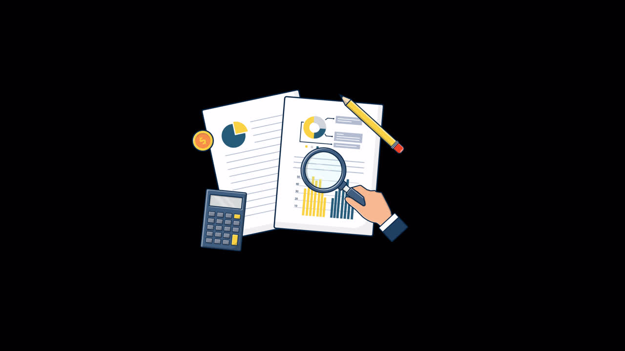 Analisi animata di dati finanziari con lente d'ingrandimento