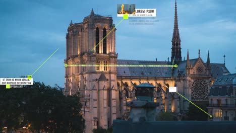 notre dame cathedral in paris - double exposure photography