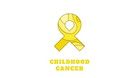 childhood cancer awareness papercut ribbon animation