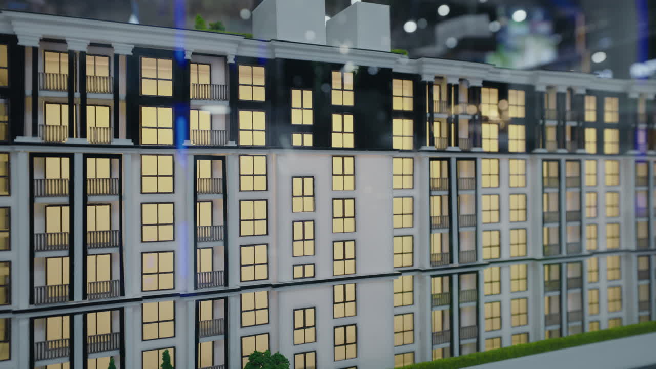 Model of an apartment building
