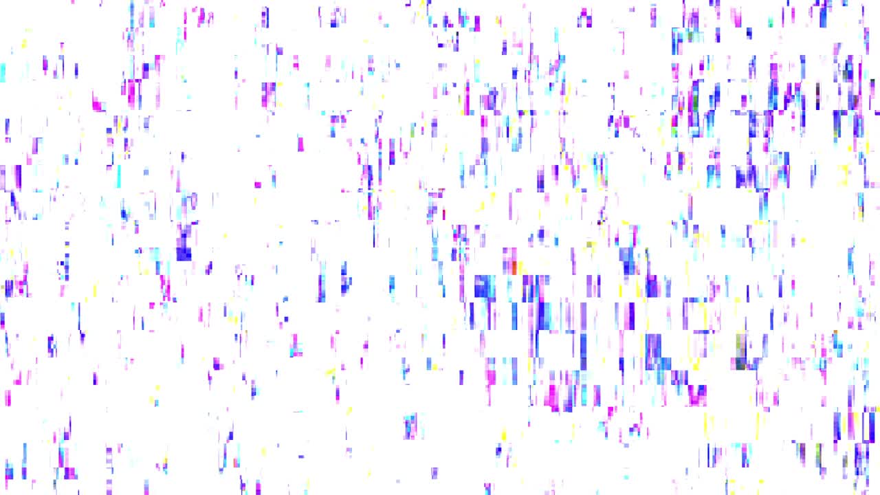 white TV Glitch error noise effect background loop
