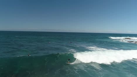 drone aerial surfer wave maui hawaii hookipa