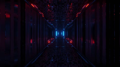 fondos de movimiento de ilustración 3d con corredor de túnel de ciencia ficción futurista con hermosos reflejos y luces brillantes obras de arte club de diseño visuales vj bucles