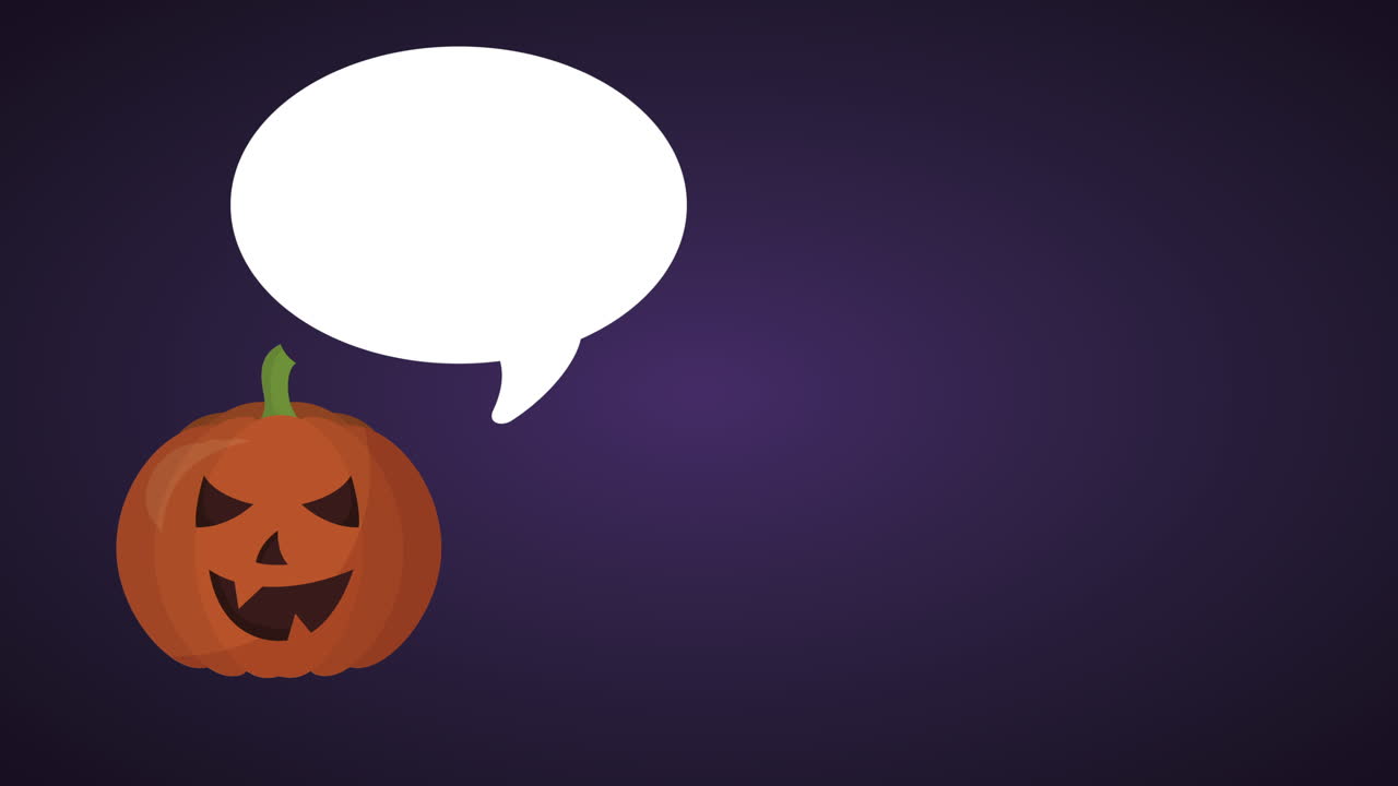 felice celebrazione di halloween con l'animazione della zucca