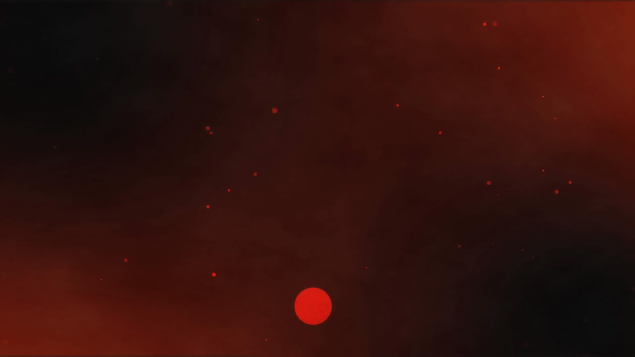 검은색 배경에 떨어지는 빨간색과 색의 콘티의 움직이는 보케 애니메이션