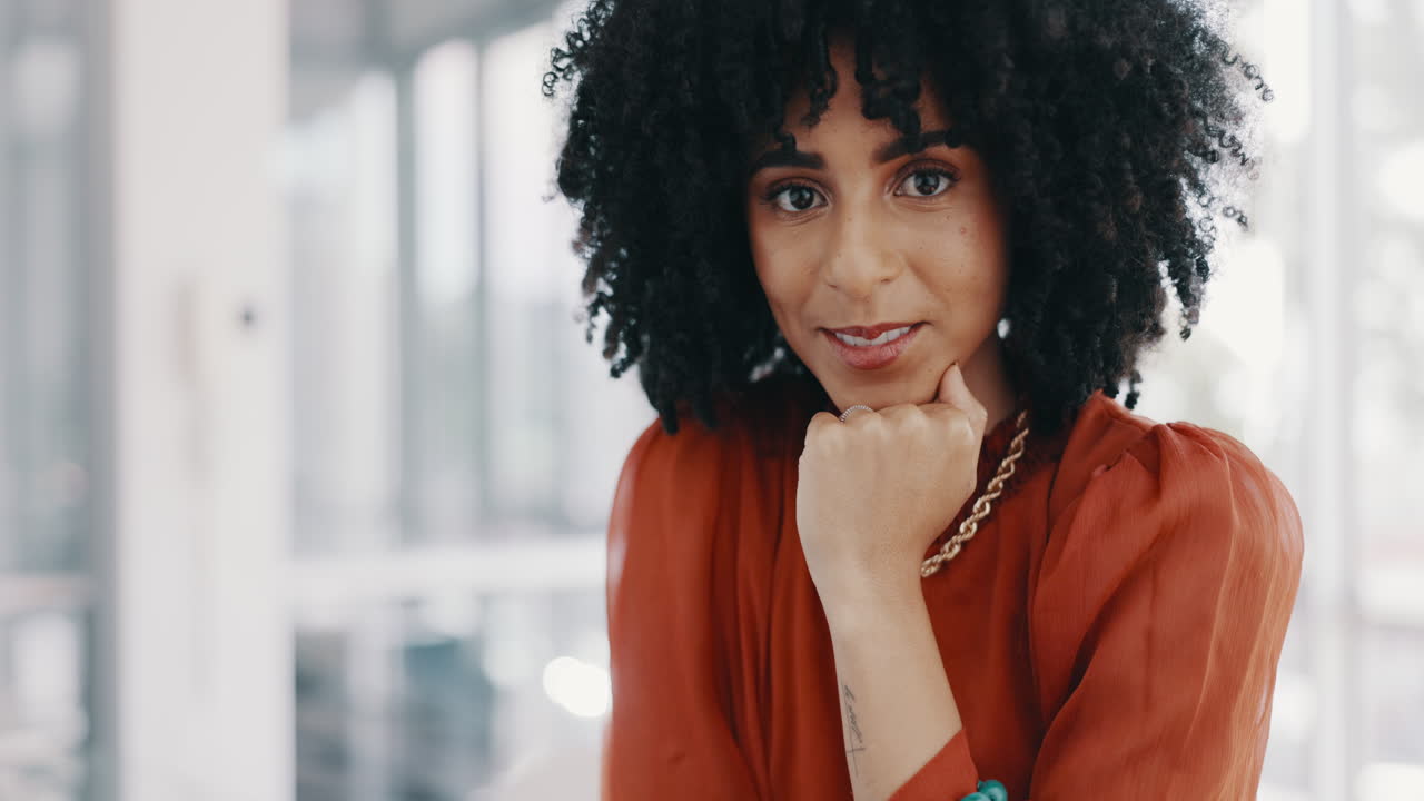 Face, vision and mindset with a business black