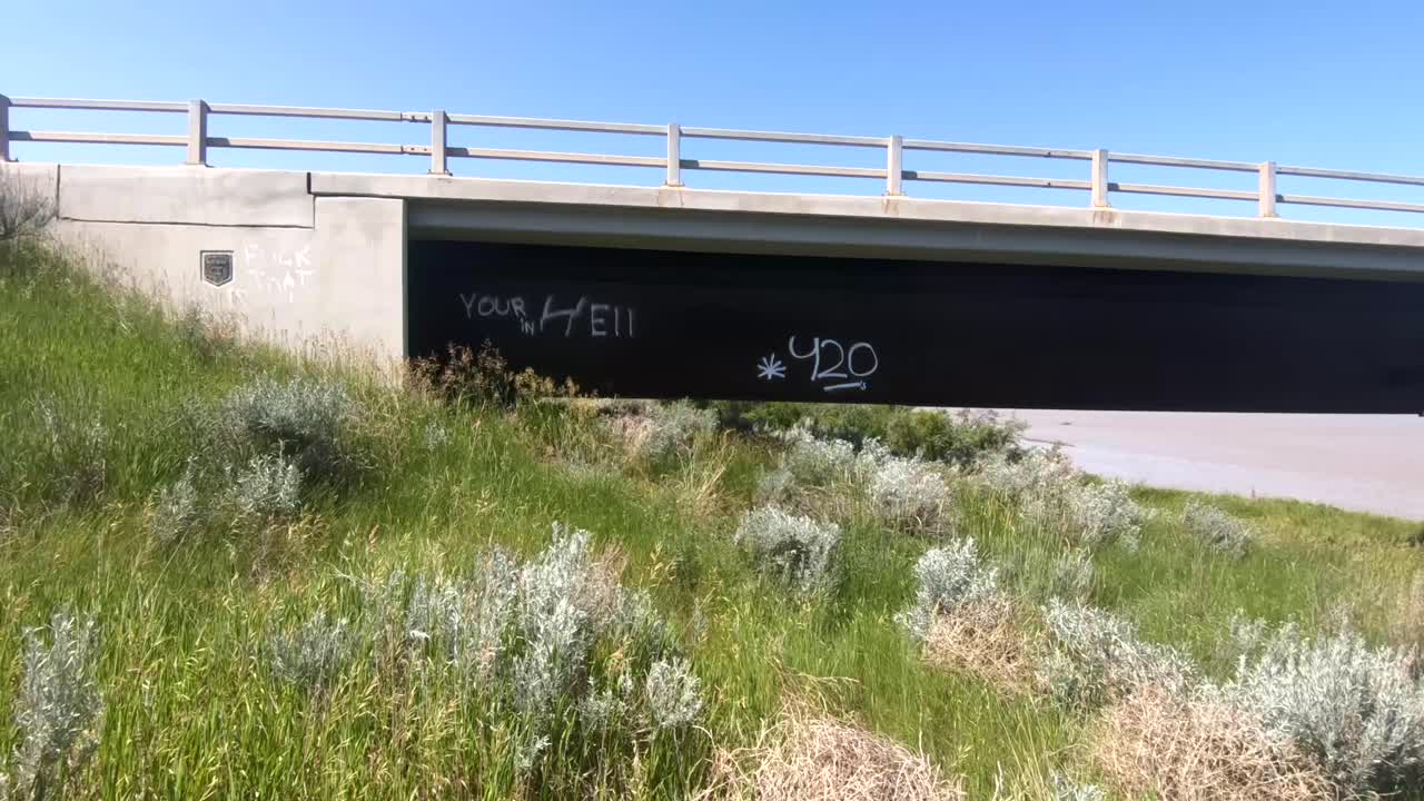 un puente que cruza un río en un día soleado en alberta, canadá, cerca de la emperatriz