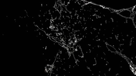 salpicaduras de agua en fondo negro naturaleza gota de líquido fresco 4k