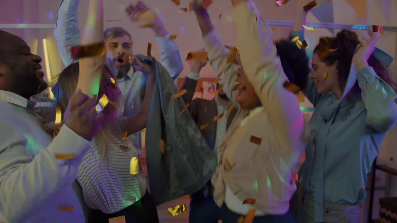 celebración de la fiesta de la oficina