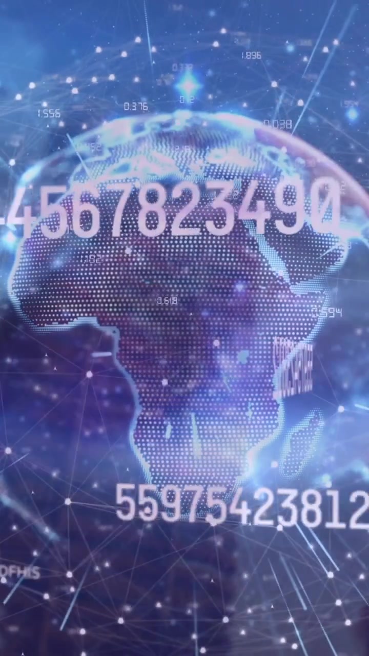 Animazione dell'elaborazione dati sul globo
