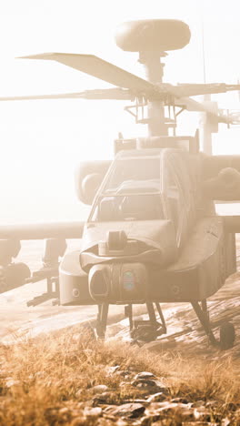 apache helicopter in a desert