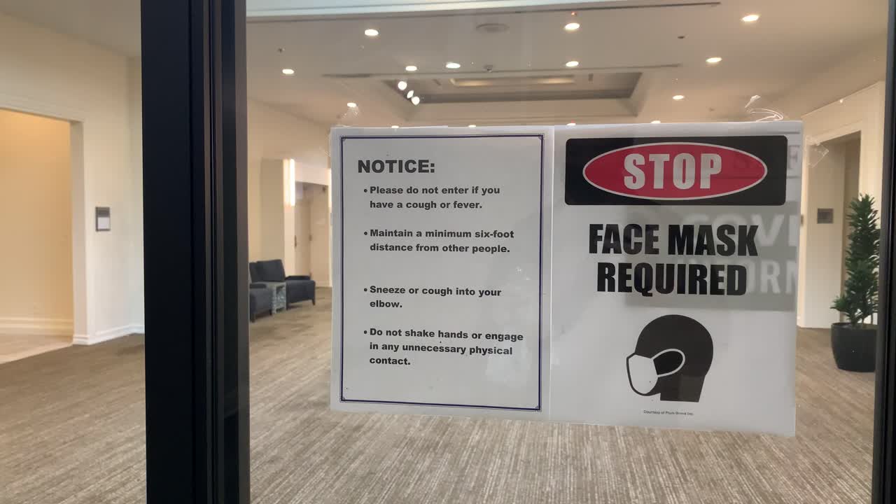 코로나19로 인한 마스크 경고