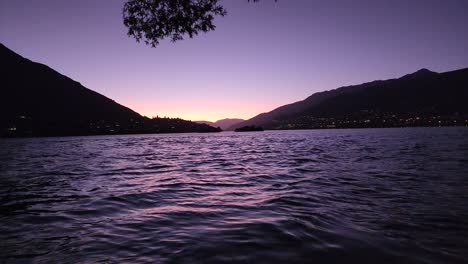 lapso de tiempo de la puesta del sol en frankton beach queenstown nueva zelanda